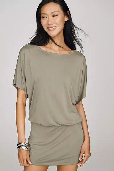 Nia Bruna Knit Midi Dress In Green
