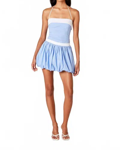 NIA BUBBLE MINI SKIRT IN CHAMBRAY