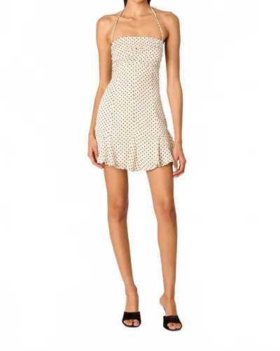 Nia Cahuenga Mini Dress In Ivory Polka Dot In Multi