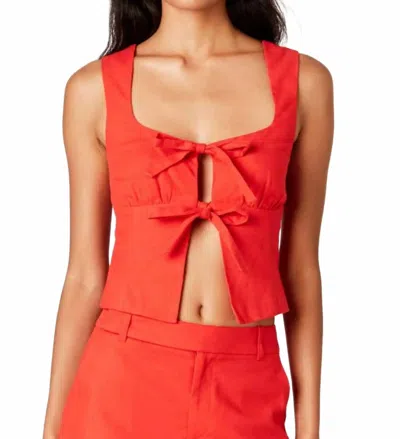 Nia Carolina Sleeveless Top In Cherry In Multi