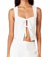 Nia Carolina Sleeveless Top In White In White