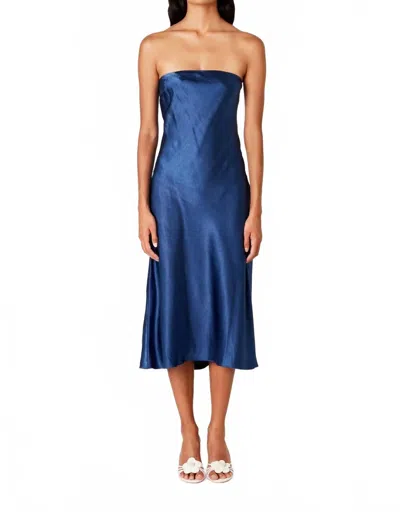 Nia Carolyn Midi Dress In Blue