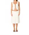 Nia Carter Sleeveless Top In White In Multi