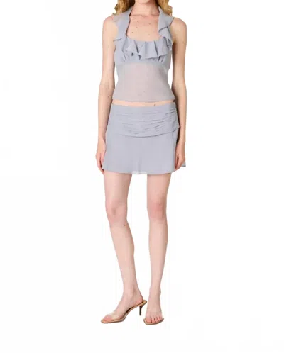 Nia Cassia Mini Skirt In French Grey In Gray
