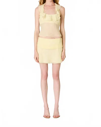 Nia Cassia Mini Skirt In Limon In Multi