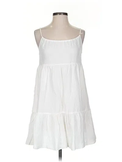 Pre-owned Nia Casual Dress In White