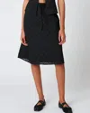 Nia Cedar Midi Skirt In Black In Black