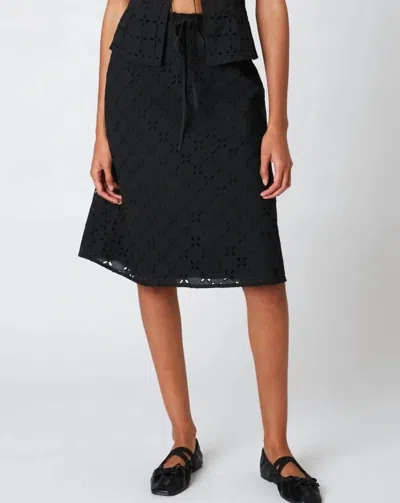 Nia Cedar Midi Skirt In Black