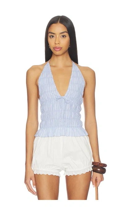 Nia Chandler Top In Blue