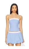 Shop Nia Cherry Top In 绉布