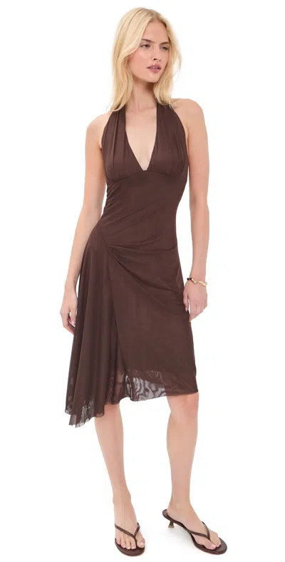 Nia Chiara Dress Chocolate In Brown