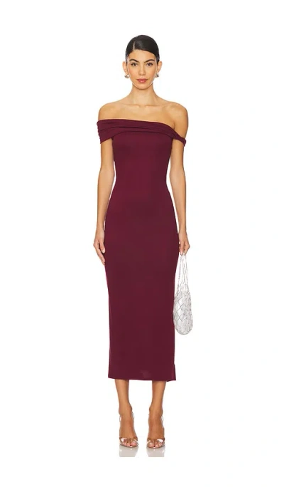 Nia Clara Dress In Burgundy