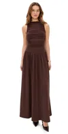 Nia Clea Dress Espresso In Brown