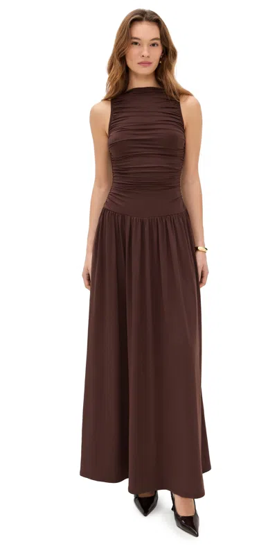 Nia Clea Dress Espresso In Brown