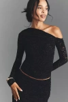 Nia Cleo Lace Off-shoulder Top In Black