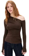 Nia Cleo Top Espresso In Brown