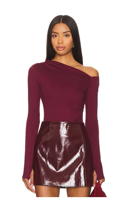 Nia Cleo Top In Oxblood