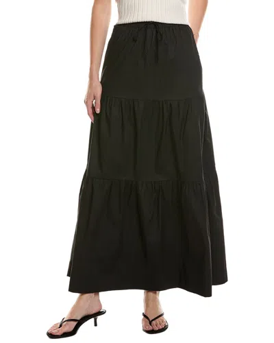 Nia Cora Tiered Maxi Skirt In Black