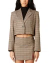 Nia Cropped Jacket In Chestnut