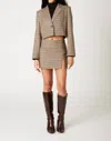Nia Cropped Jacket In Chestnut In Multi