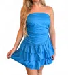 Nia Currant Mini Dress In Blue In Blue