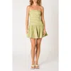 Nia Currant Strapless Cotton Minidress