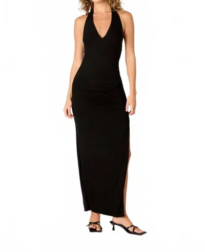 Nia Doris V-neck Maxi Dress In Black