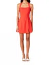 Nia Emil Halter Mini Dress In Cherry In Orange