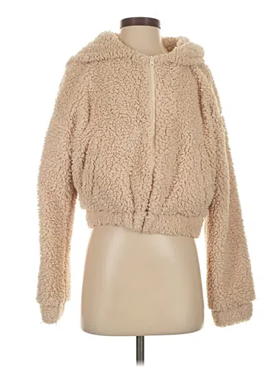 Pre-owned Nia Faux Fur Jacket In Brown