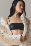 Nia Faux-leather Nyx Bustier Top In Black