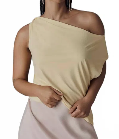 Nia Fraise Off Shoulder Top In Butter In Neutral