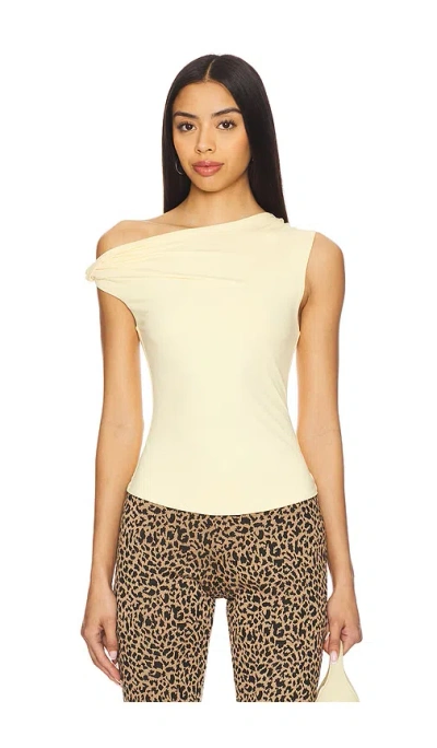 Nia Fraise Top In 黄油色