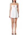 Nia Fred Halter Mini Dress In White