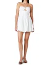 Nia Fred Halter Mini Dress In White In White