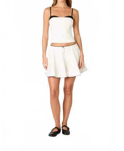 Nia Fremont Slim Spaghetti Top In White