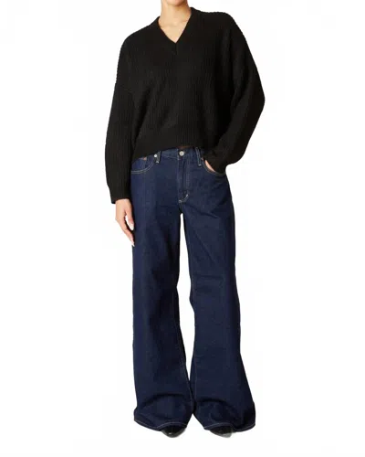 Nia Freya Long Sleeve Sweater In Black