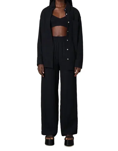 Nia Gauze Pants In Black