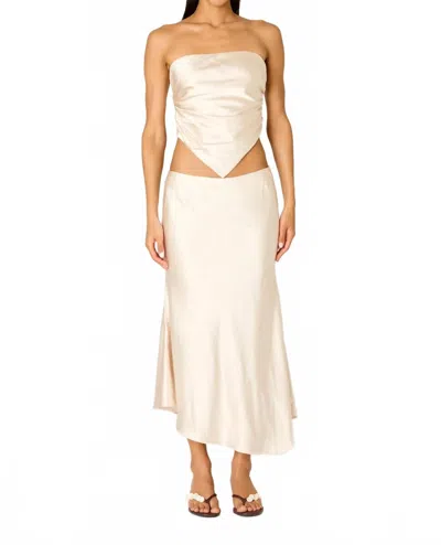 Nia Giacomo Strapless Top In Ivory In Neutral