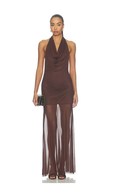 Nia Gild Dress In Brown