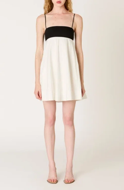 Nia Girasol Cotton Blend Babydoll Minidress In Multi