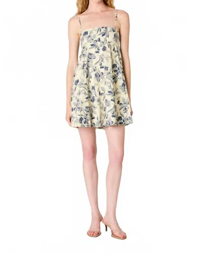 Nia Girasol Mini Dress In Navy In Neutral