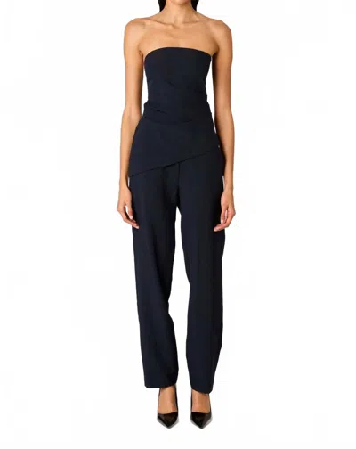Nia Grand Strapless Top In Navy In Black