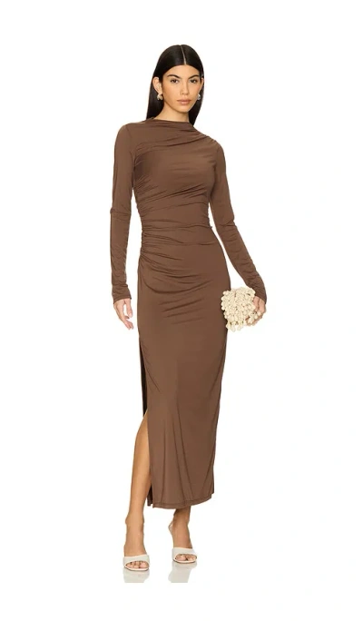 Nia Irina Dress In 巧克力色