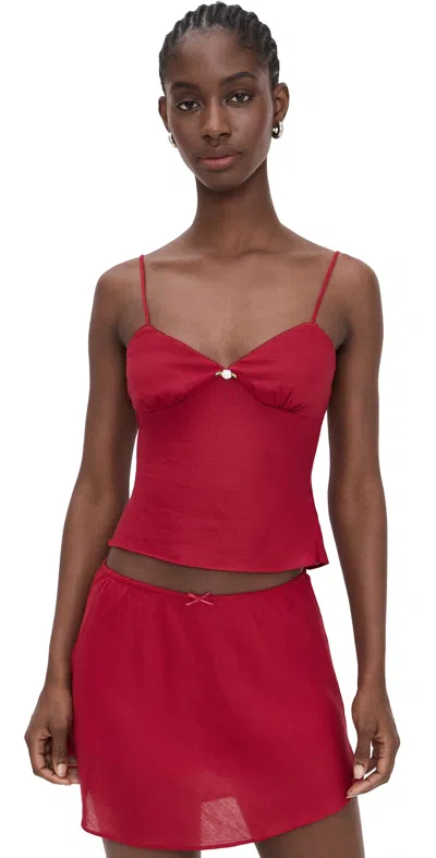 Nia Isaac Top Marsala In Red