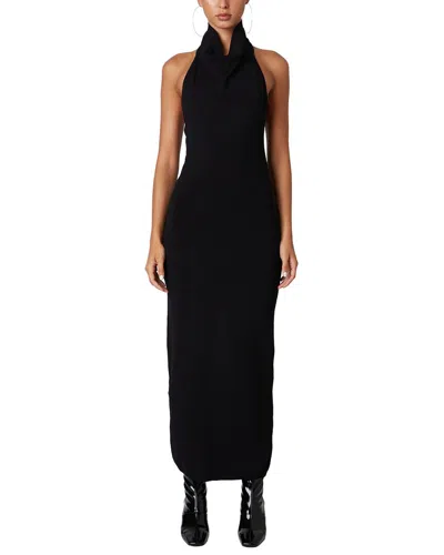 Nia Isolde Knit Maxi Dress In Black
