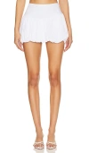 Nia Janelle White Bubble Hem Skort In 白色