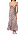 Nia Jasmine Midi Dress In Brown Floral In Multi