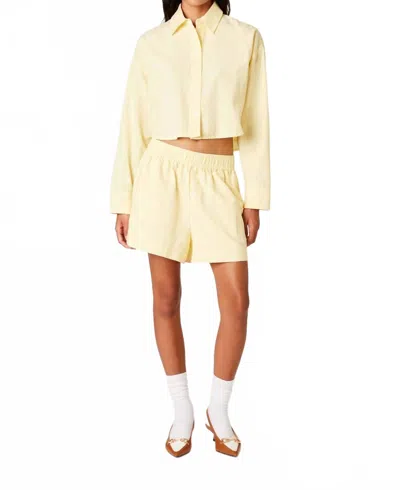 NIA JUNIPER HIGH WAIST SHORTS IN YELLOW