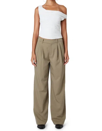 Nia Kara Mid-rise Trouser In Olive/grey In Multi