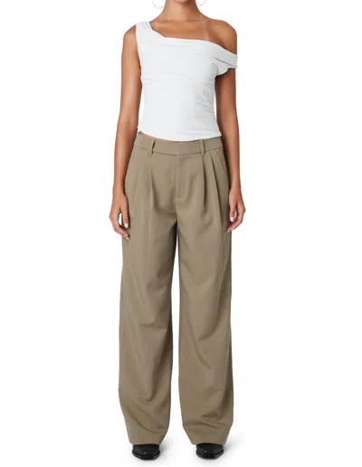Nia Kara Trouser In Olive Grey In Multi